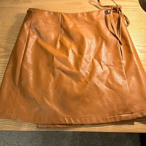 Faux Leather Skirt